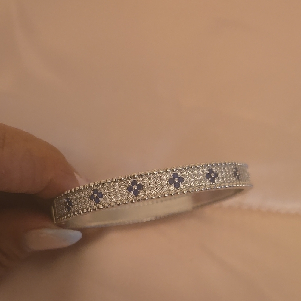 Elegant Silver and Purple Bracelet